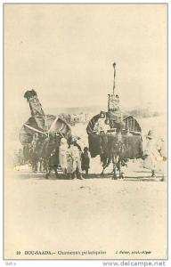 CPA             Bou Saada  chameaux palanquins         animée        D-643