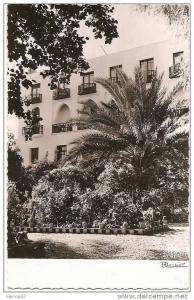 CPSM Algérie  Bou Saada . Les Chambres de L´Hôtel Transatlantique vues des Jardins