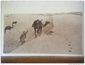 ALGERIE - BOU-SAADA - passage difficile dans les dunes - CPA n°31