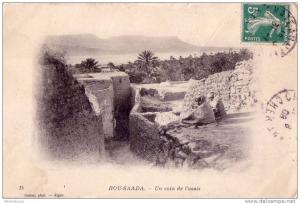 CPA carte postale ancienne AFRIQUE ALGERIE - BOU-SAADA un coin de l'oasis animée 1908