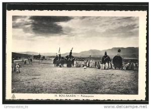 CPA Bou-Saada, Palanquins