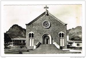 OUENZA (ALGERIE) - CPSM (FORMAT CPA) - L´ EGLISE SAINTE BARBE