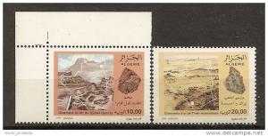 Algerie 1996 n° 1106 / 7 ** Minéraux, Gisements, Roches, Fouilles, Djebel Ouenza, Tirek-Amesmessa, Or