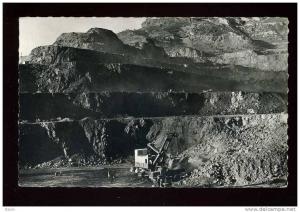 ALGERIE - MINES - OUENZA - CHANTIER SAINTE-BARBE - EXCAVATEUR A CHENILLES, DUMPER