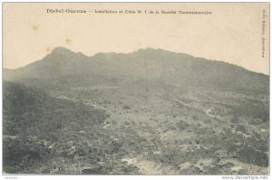 afrique,Algérie,vue aérienne des mines d´ankérite,DJEBEL-OUENZA, gisements,photo de Bellisson,rare