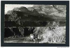 ALGERIE - MINES - OUENZA - CHANTIER STE-BARBE - EXCAVATEUR ET DUMPER