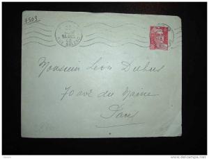 LETTRE TYPE MARIANNE DE GANDON  3 F OBL. MECANIQUE VARIETE 22-04-1948 PARIS 42 (75)   ENTETE SOCIETE DE L'OUENZA