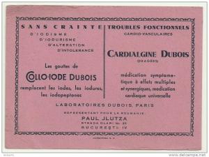 Buvard COLLO-IODE DUBOIS Laboratoires Dubois Paris