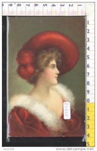 Z11622 MODA DONNE CON COLLO PELLICCIA E CAPPELLI