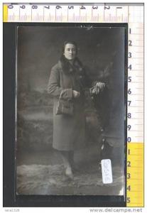 S91576 DONNE DONNA CON CAPPOTTO E COLLO IN PELLICCIA PELLICCE GUANTI