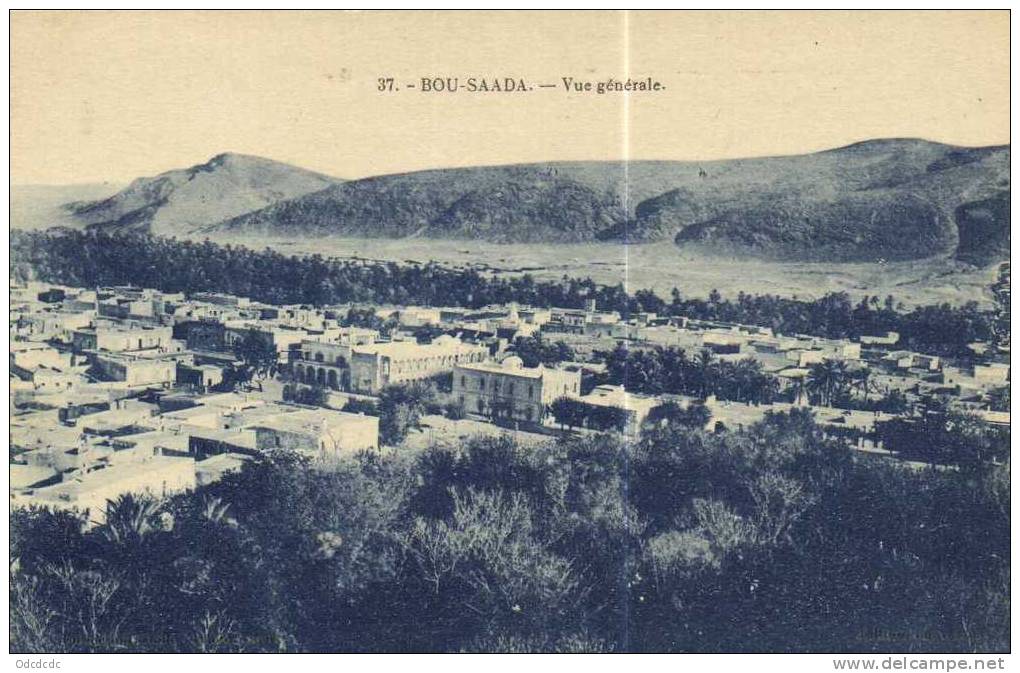 BOU SAADA  Vue generale  Recto Verso Timbre