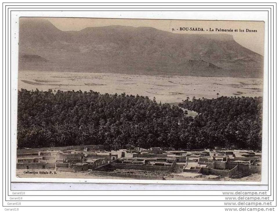 (algérie) BOU-SAADA La Palmeraie et les Dunes.