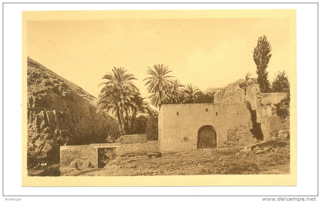 ALGERIA BOU SAADA 47840 POSTCARD L'ANCIEN MOULIN BISQUER MILL STRUCTURE TREE