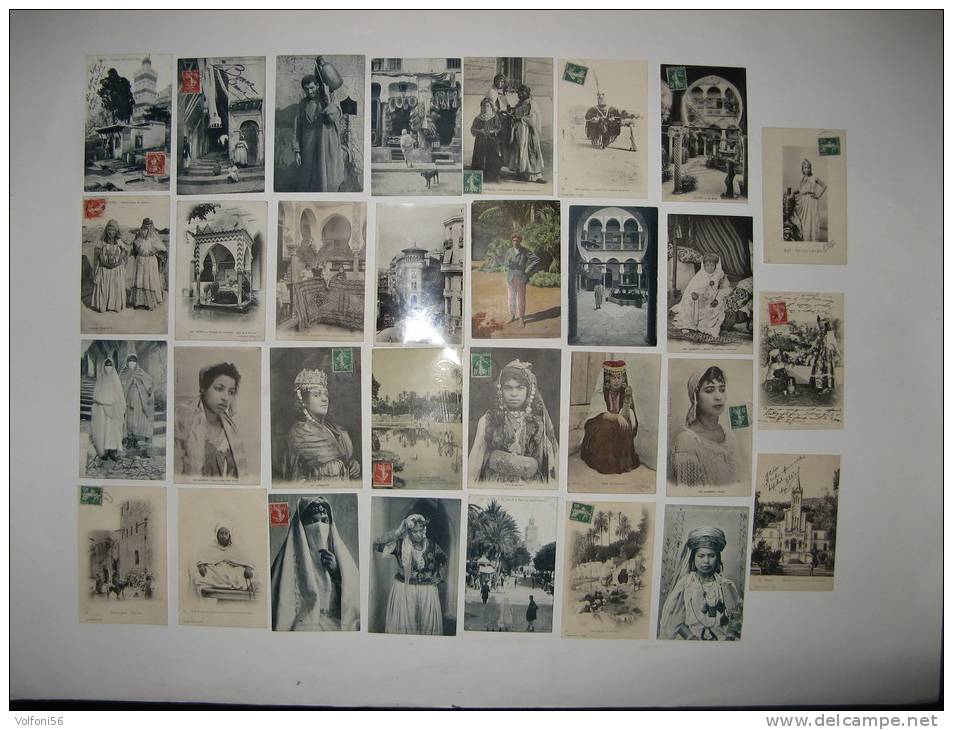 Carte postale - lot de 80 cartes postales et un carnet de 24 sur l'Algérie - Alger Blida Oran Bou-Saada Blida Oudida