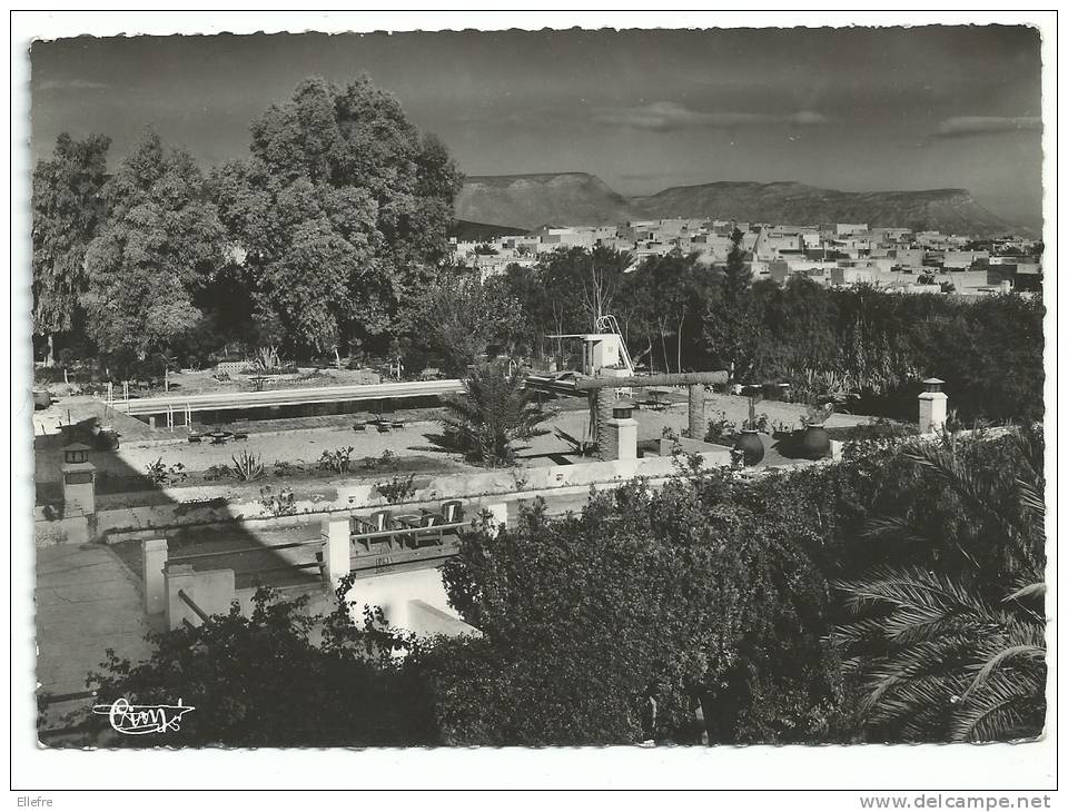 BOU SAADA/ Cité du bonheur; Vue aérienne sur la piscine de la transat Max Teboul photo, CPSM bon état