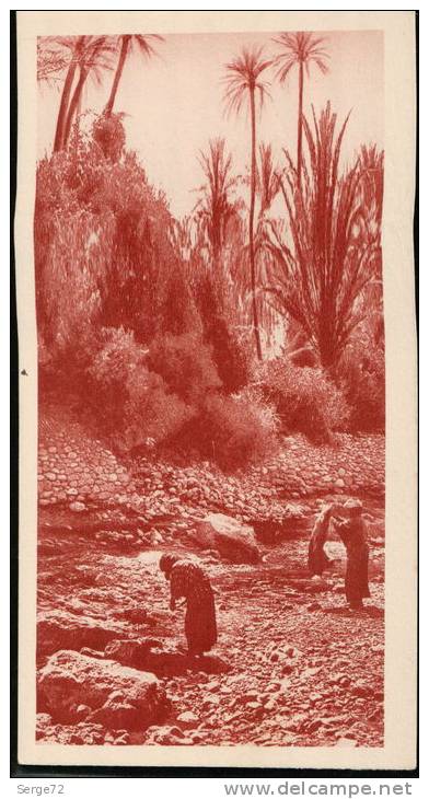 carte sépia L´ALGERIE  BOU.SAADA.  La Rivière