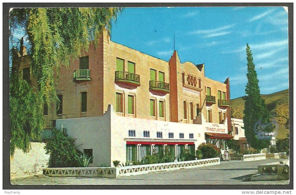 BOU  SAÁDA  -  HÔTEL  TRANSATLANTIQUE  -  CIRCULATED,  stamp  attached