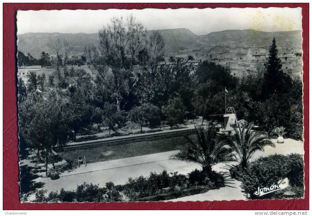 CPSM ALGÉRIE - BOU-SAADA - Hotel Transatlantique - La Piscine - ALGERIA AFRICA AFRIQUE