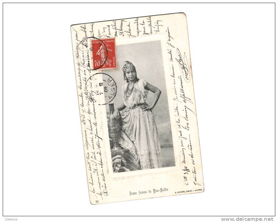 9768      FEMME DE BOU  SAADA  circulée  1909