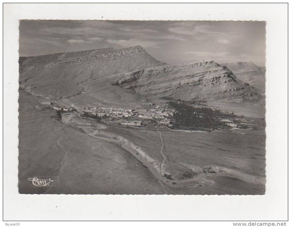 Algérie Bou Saada vue aérienne Oasis d' Ain Eddiss belle carte dentelée