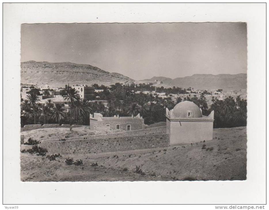 Algérie Bou Saada cité du bonheur vue de l' Oasis Bâtiments belle carte dentelée