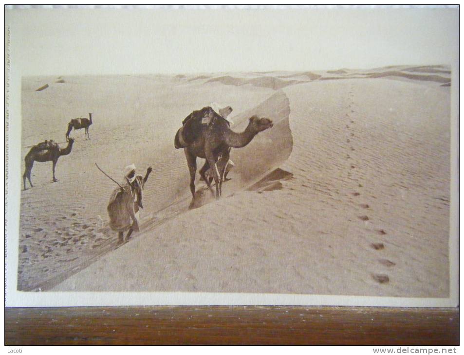 ALGERIE - BOU-SAADA - passage difficile dans les dunes - CPA n°31