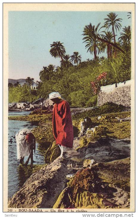 BOU - SAADA - Un flirt à la rivière - carte couleur à voir