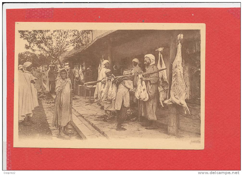 BOU SAADA cpa animée Boucherie Indigene      40 Edit R Prouho