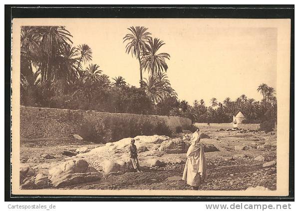 CPA Bou-Saada, L` Oued a la fontaine Maboul