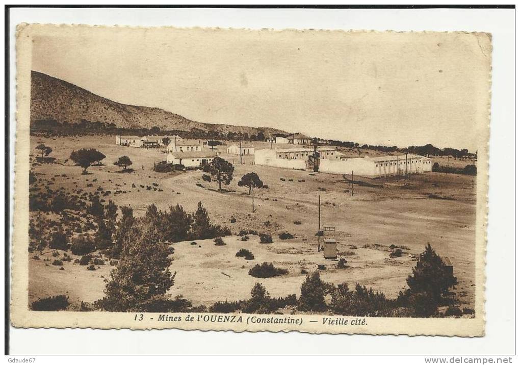 OUENZA (ALGERIE) - CARTE POSTALE - MINES - VIEILLE CITE - CONSTANTINE