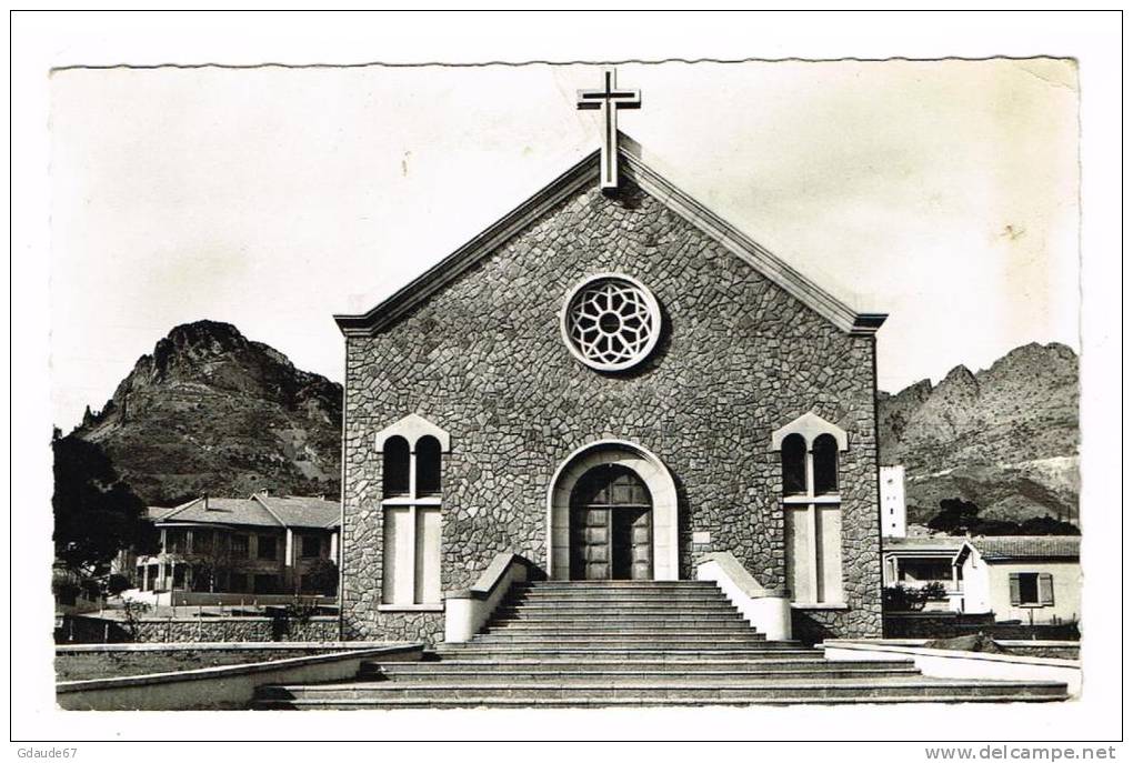 OUENZA (ALGERIE) - CPSM (FORMAT CPA) - L´ EGLISE SAINTE BARBE