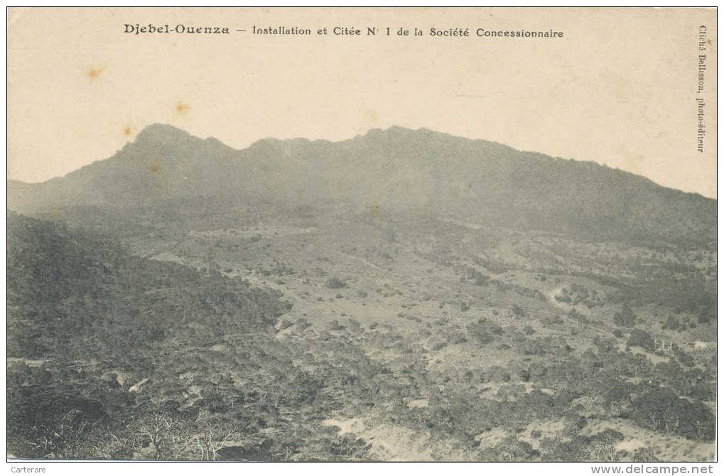 afrique,Algérie,vue aérienne des mines d´ankérite,DJEBEL-OUENZA, gisements,photo de Bellisson,rare