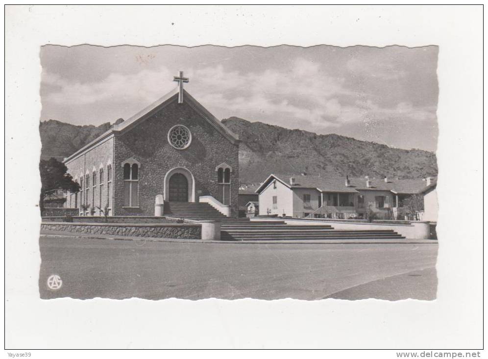 Algérie Ouenza N° 7 l´ église maison belle carte dentelée écrite