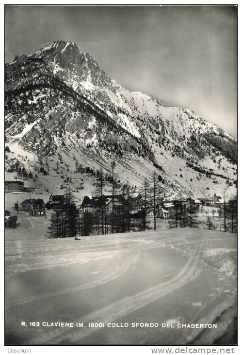 Claviere (Clavieres) Collo sfondo del Chaberton, CPSM très bel état