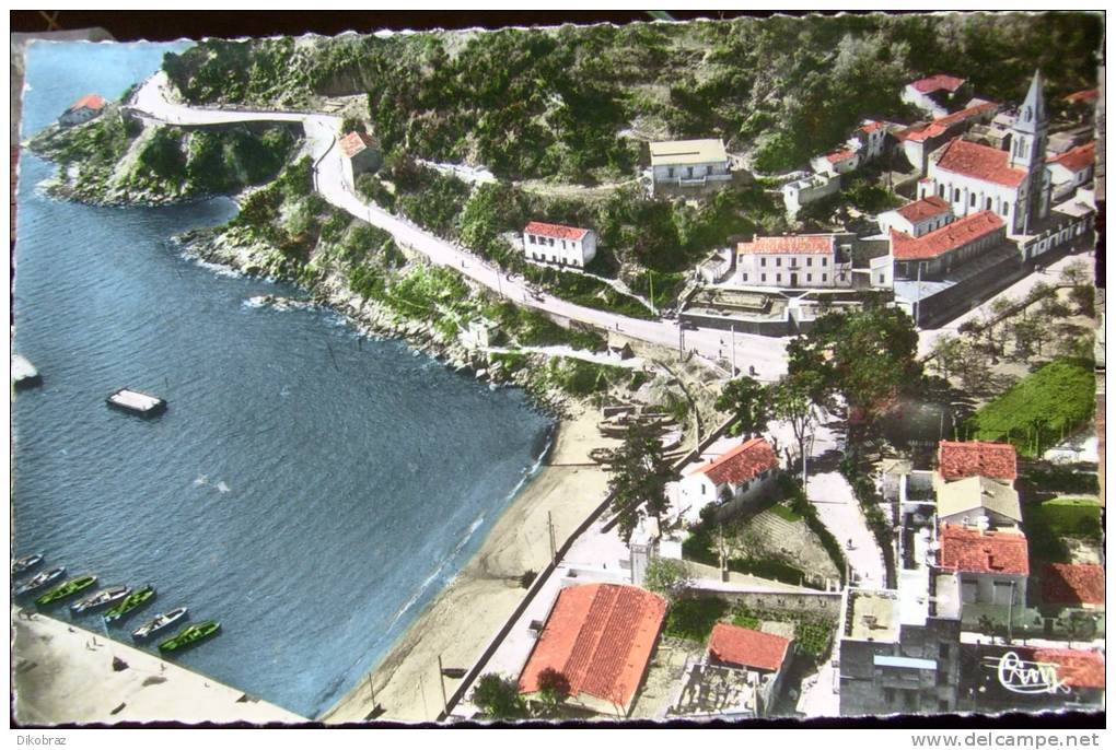 Algeria / Collo - Vue generale sur le Port et l'Eglise - 1963