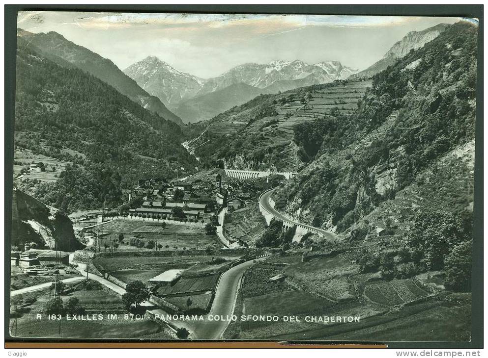 °°° 24378 - EXILLES - PANORAMA COLLO SFONDO DEL CHABERTON (TO) 1956 °°°