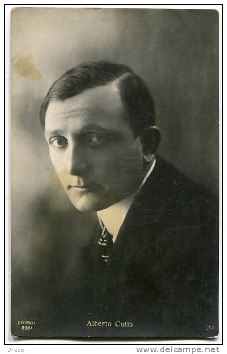CARTOLINA ALBERTO COLLO ATTORE ACTOR CINEMA FOTO CIVIRANI ROMA