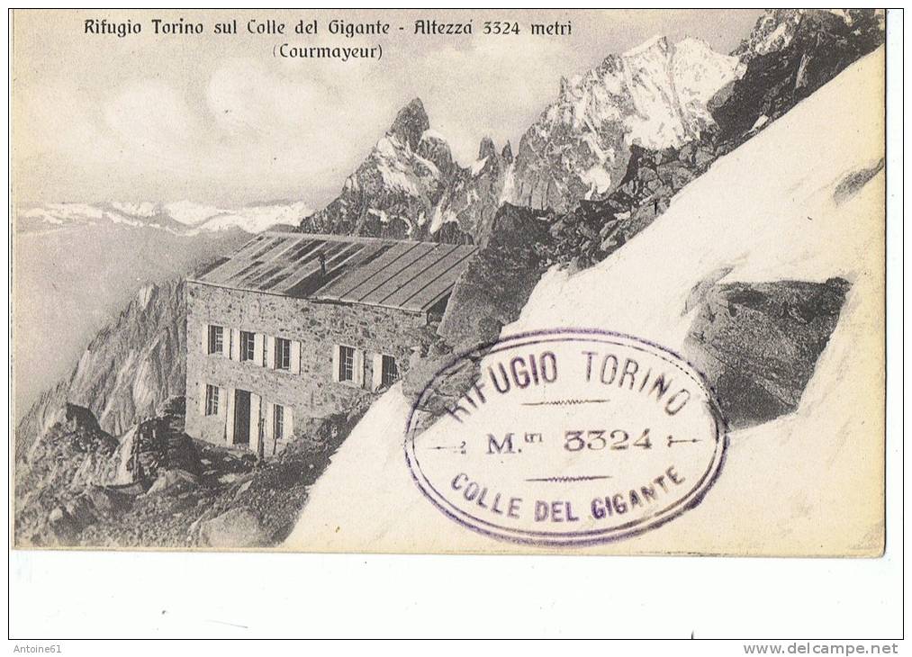 COURMAYEUR --Rifugio Torino sul collo del Gigante --Cachet du refuge