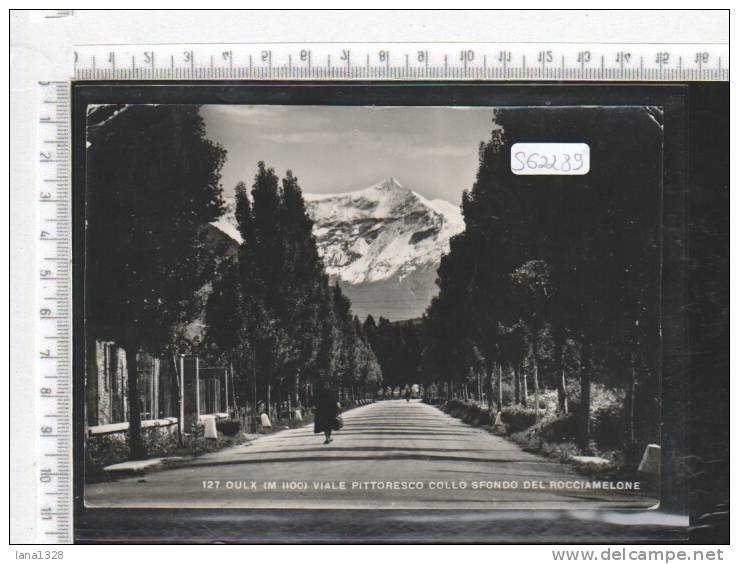 S62289 OULX ULZIO VIALE PITTORESCO COLLO SFONDO DEL ROCCIAMELONE