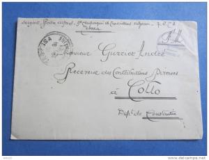 lettre en  FM  a dest de collo  dept de constantine  exp le sergent de la 9 compagnie des travailleurs algérien tebessa