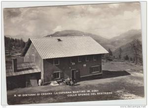 cpsm italie piemonte   dintorni di cesana la capanna mantino collo sfondo del sestriere