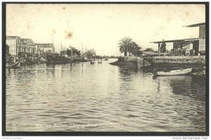 IQ15 Marine Repair Shop and Customs BASRA  Tucks Collo Photo Postcard for A Kerim Basra