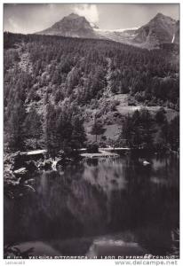 cpa r.165 valsusa pittoresca il lago di ferrera cenisio collo sfondo del giusalet