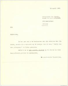 Brief/Lettre. Rood Kruis van Belgie/Croix-Rouge de Belgique - 16/04/1941 - Collo van den Gevangene.