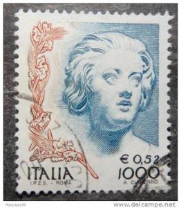 1999 nr 2397 La donna nell´arte in lire 1000 e in euro 0,52 - macchia colore sul collo