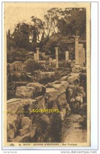 CPA  ALGERIE BONE  Ruines d' Hippone , mur  Punique - ** prix nets **