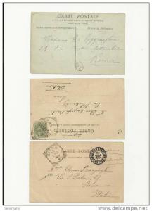 ALGERIE,3 postcards BISKRA,COSTANTINE,HIPPONE TO ITALY 1900 - 1902