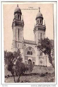 OLD ALGERIA POSTCARD - BONE -  la cathedrale d´hippone