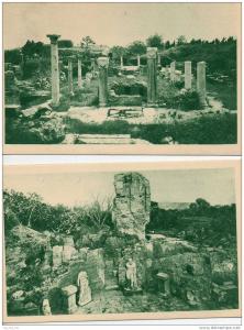 HIPPONE  2 CARTES Thermes et entree villa romaine