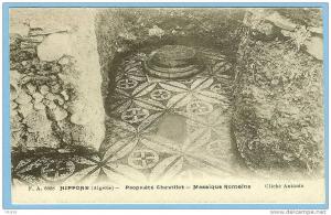 CARTE POSTALE F A 6028 HIPPONE ALGERIE PROPRIETE CHEVILLOT MASAIQUE ROMAINE . CLICHE ANTONIN